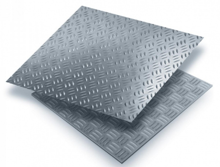 Лист рифленый нержавеющий 4мм ромб сталь AISI 304; AISI 321 раскрой 1000х2000мм ГОСТ 8568-77