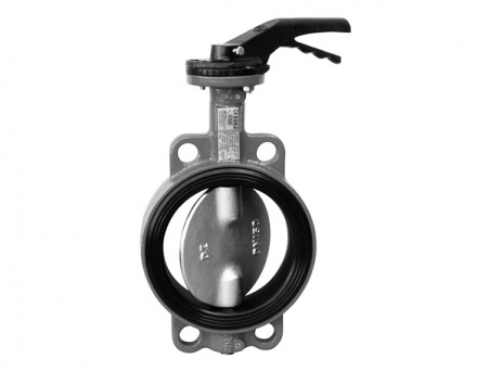 Затвор чугунный поворотный дисковый Ду 65 Ру-16 Т-130 (вд, п) кл. г.А