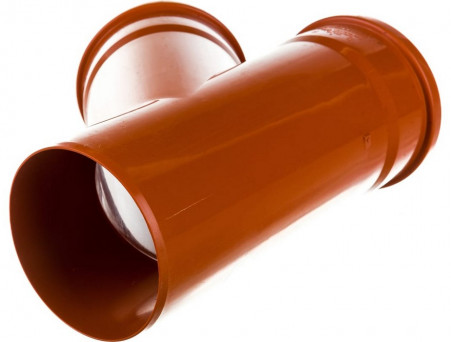 Тройник канализационный Ду 400х250х87 оранжевый